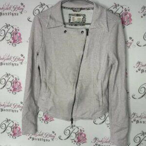 Saturday Sunday Light Gray Jacket comfy sweater zip up grey blazer style coat